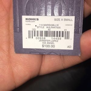 New Jennifer Lopez white fluffy vest xs